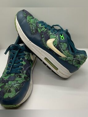 Nike Air Max 1 GPX "Floral" Sneakers 2014 Release Space Blue Colorway Mens 8